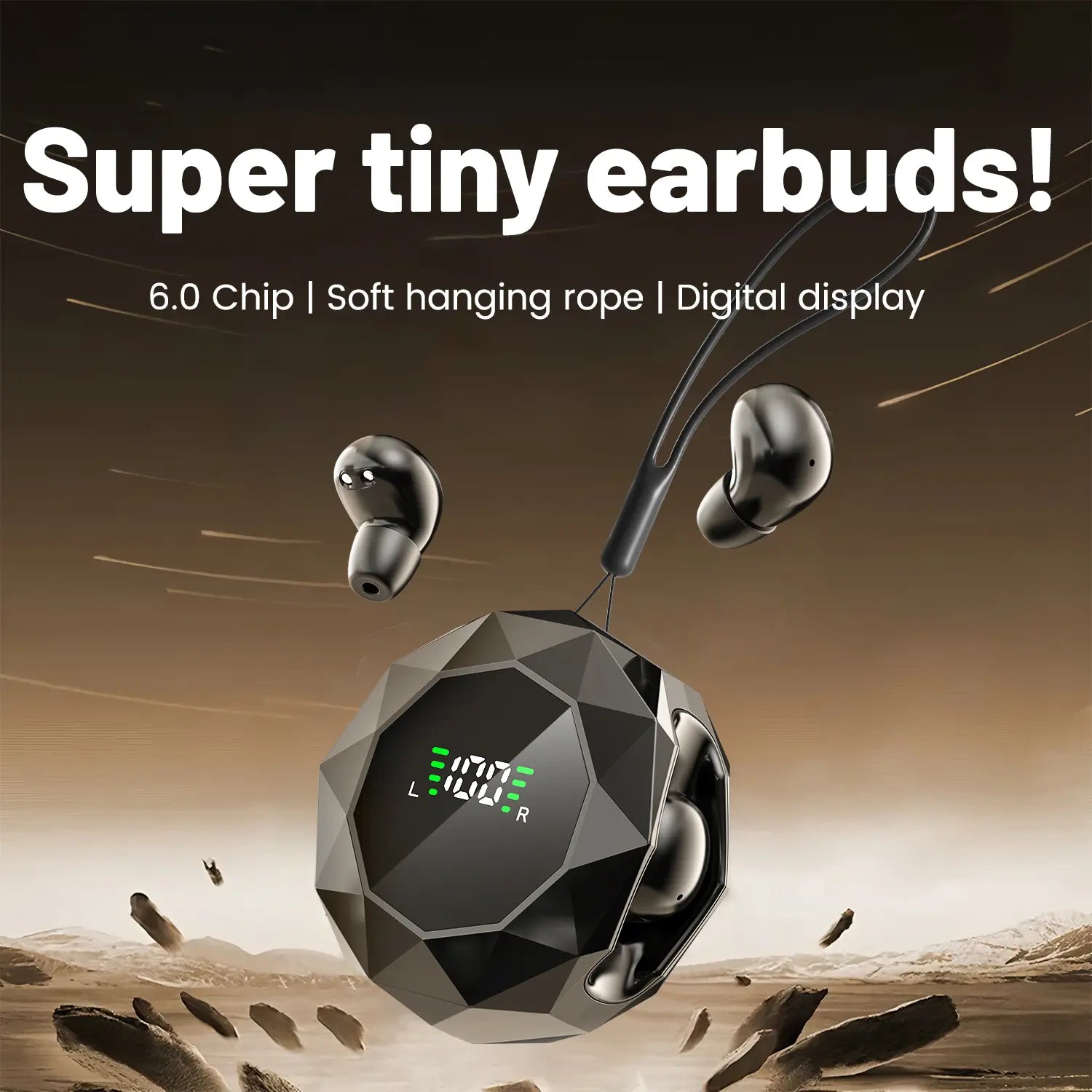 MSHUKCOE Mini Wireless Sleep Earbuds for Side Sleepers - Bluetooth 6.0 In-Ear Headphones with Noise Reduction, Ultra-Compact Design for Comfort During Extended Use and Restful Sleep