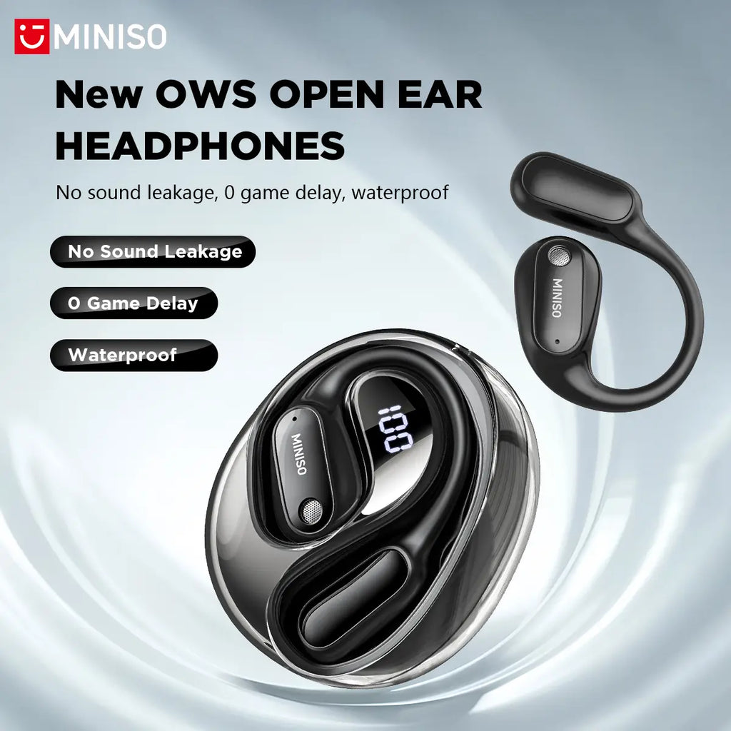 MINISO MS190 Translation Earbuds - Real-Time Translation in 134 Languages, Bluetooth 6.0 Wireless Earphones for Music and Calls, IPX5 Waterproof Sports Headphones with Extended Battery Life