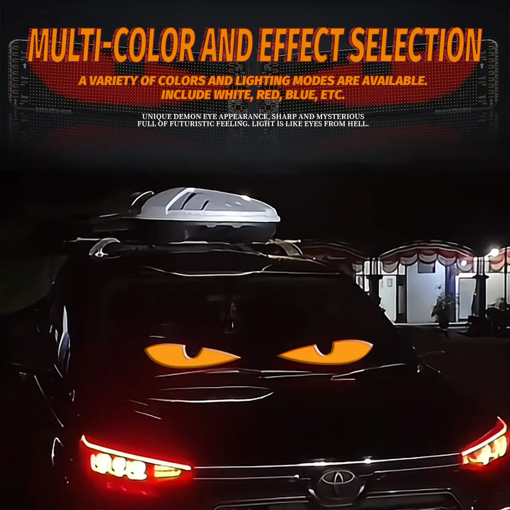 2-Pack LED Scrolling Eye Screens | App-Controlled Animated Display Light for Cars, Weddings, Birthdays