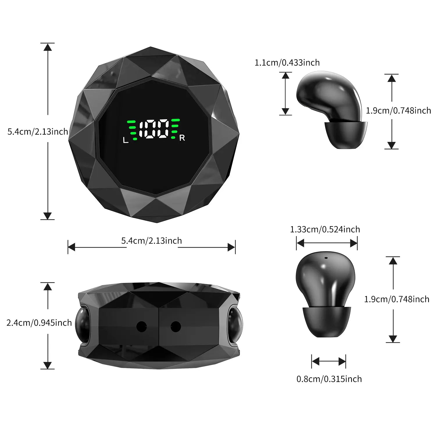 MSHUKCOE Mini Wireless Sleep Earbuds for Side Sleepers - Bluetooth 6.0 In-Ear Headphones with Noise Reduction, Ultra-Compact Design for Comfort During Extended Use and Restful Sleep