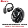MINISO MS190 Translation Earbuds - Real-Time Translation in 134 Languages, Bluetooth 6.0 Wireless Earphones for Music and Calls, IPX5 Waterproof Sports Headphones with Extended Battery Life