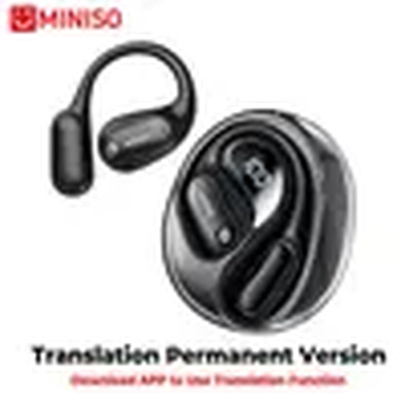 MINISO MS190 Translation Earbuds - Real-Time Translation in 134 Languages, Bluetooth 6.0 Wireless Earphones for Music and Calls, IPX5 Waterproof Sports Headphones with Extended Battery Life