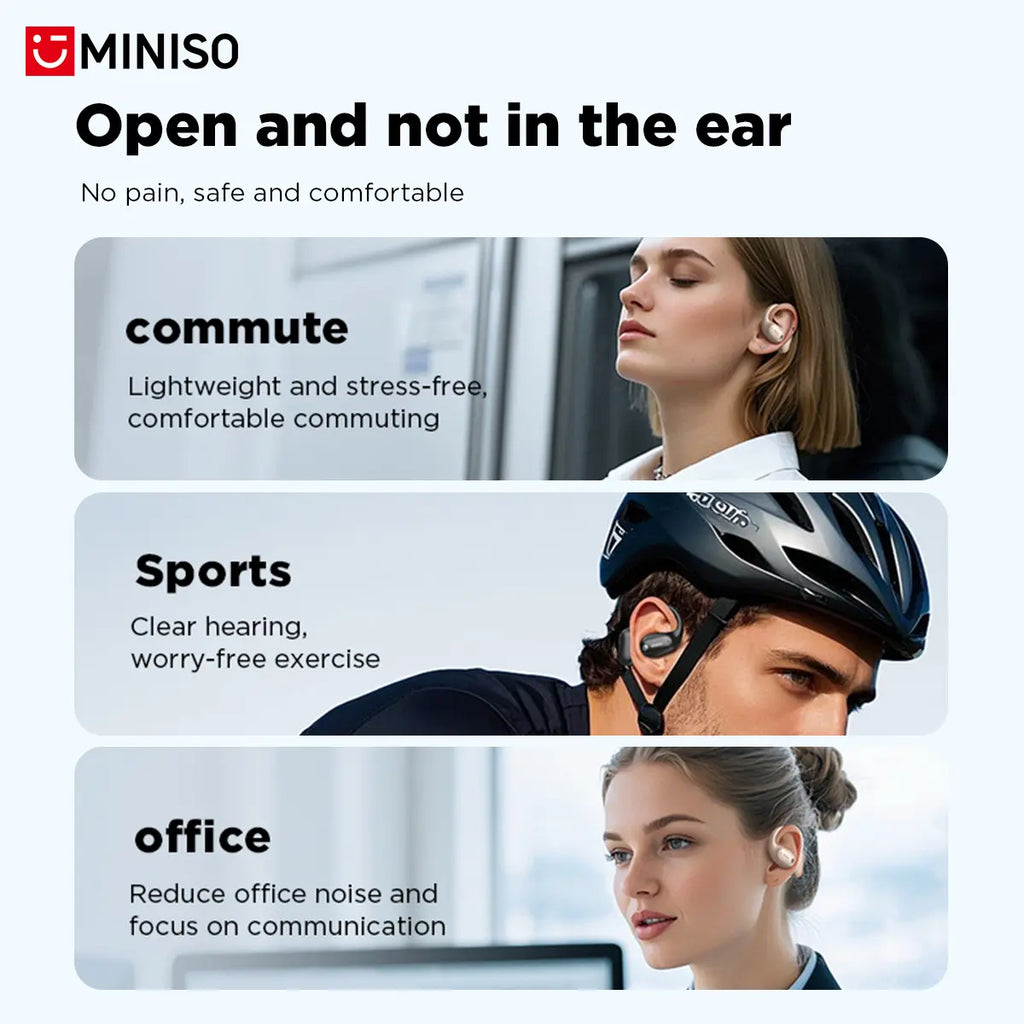 MINISO MS190 Translation Earbuds - Real-Time Translation in 134 Languages, Bluetooth 6.0 Wireless Earphones for Music and Calls, IPX5 Waterproof Sports Headphones with Extended Battery Life