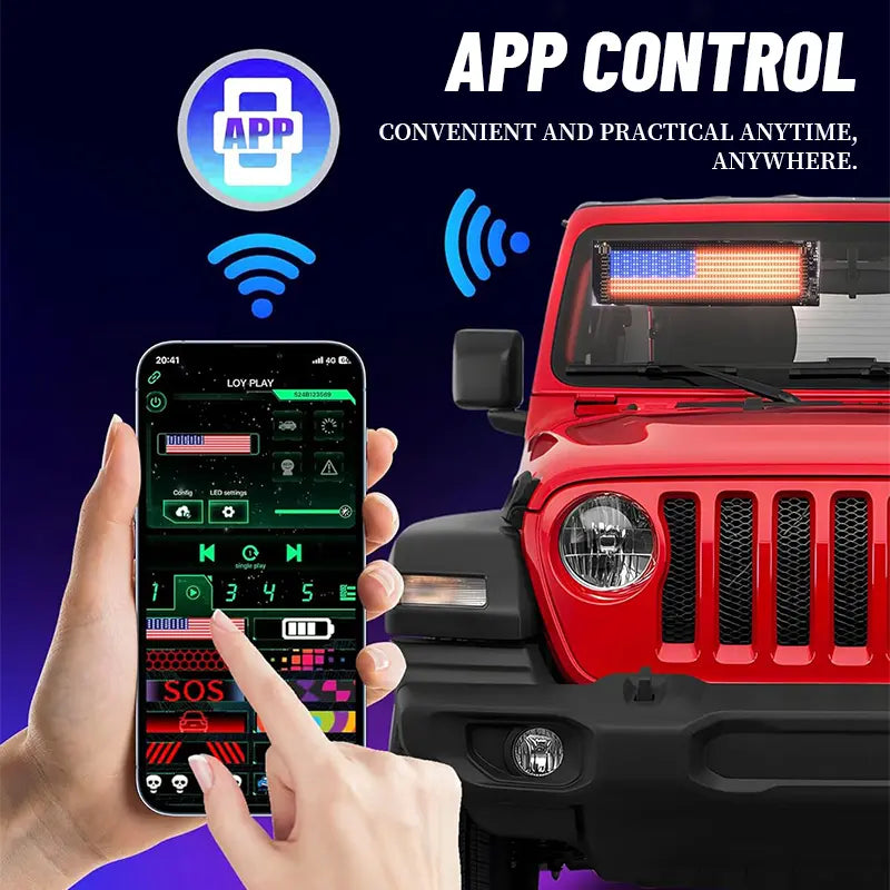 2-Pack LED Scrolling Eye Screens | App-Controlled Animated Display Light for Cars, Weddings, Birthdays