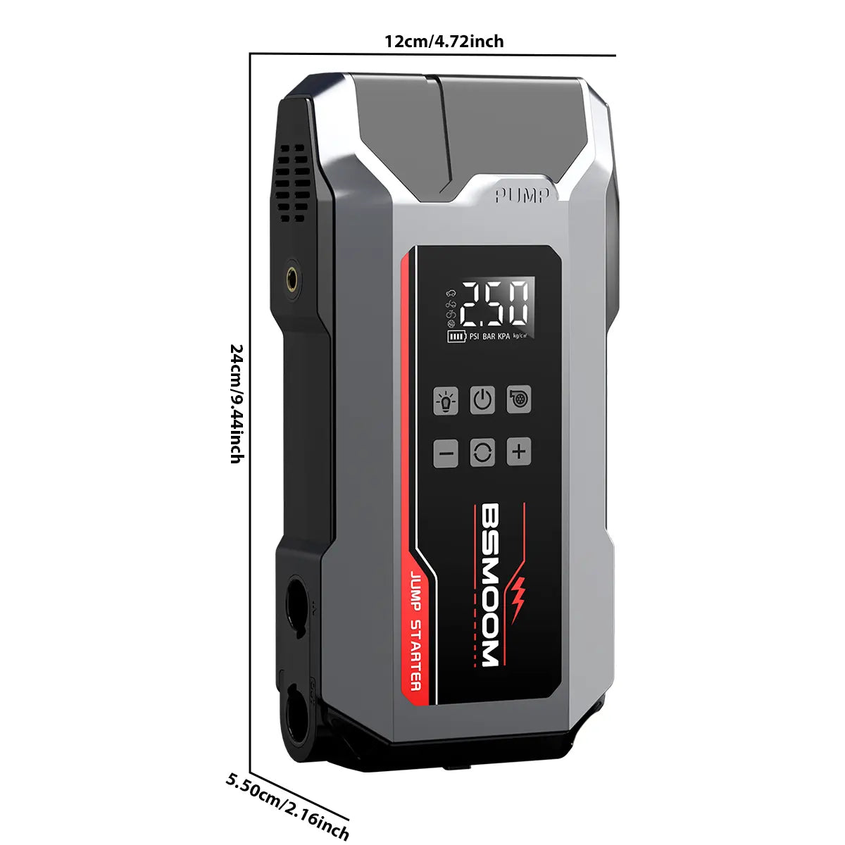 BSMOOM 8000A Portable Car Jump Starter with 150PSI Air Compressor & Blower All-In-One Fast Charging Laptop Power Bank for Petrol Diesel Engines 10L Repair Tool Kit