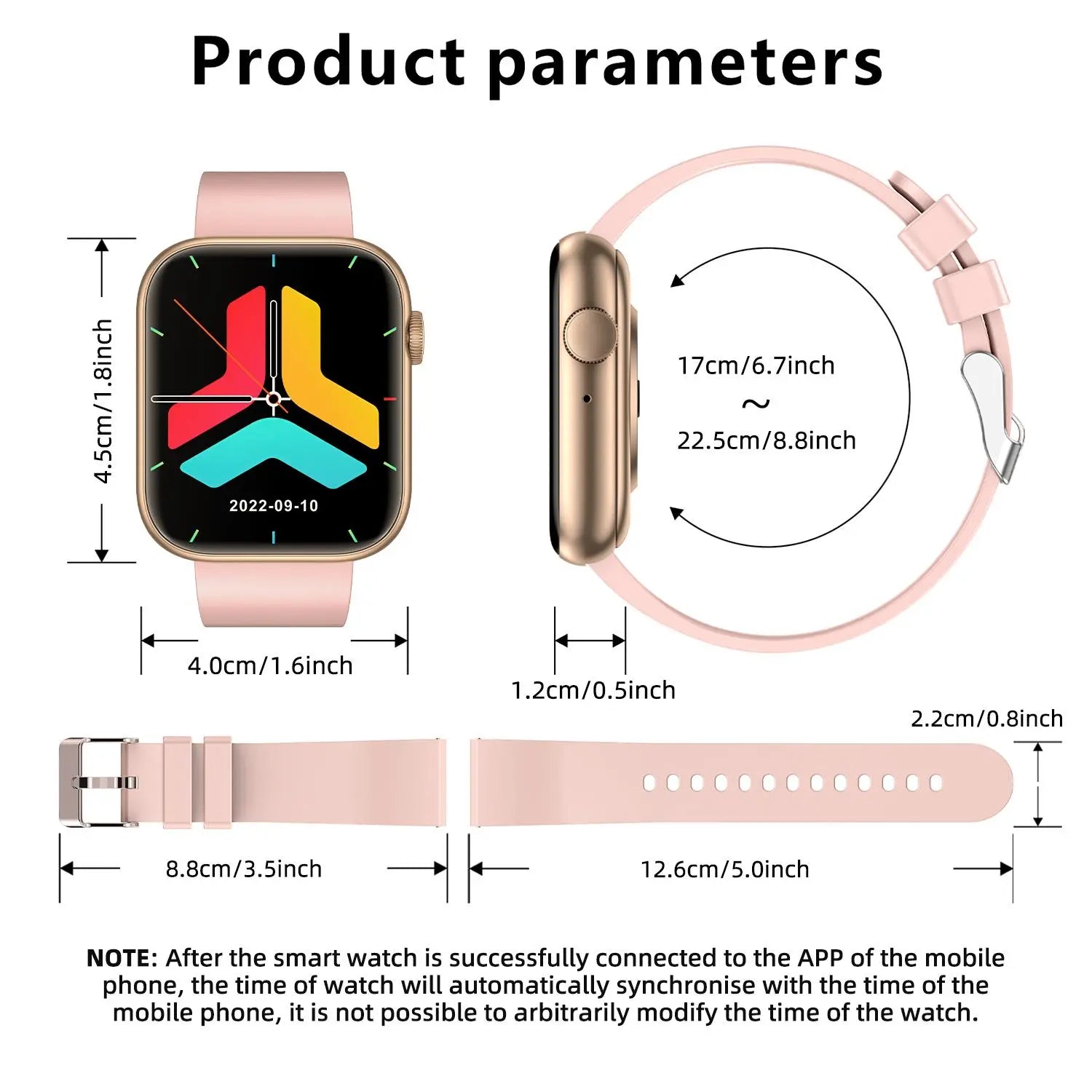 Fitness Tracker Smartwatch with Call Function, Touchscreen Activity Watch for Iphone and Android, Bluetooth Calling Health Wearable, Digital Smart Watch