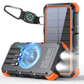 High-Capacity 49800mAh Solar Power Bank with Wireless Charging, QC Fast Charging, 8 Outputs, 4 Inputs, and SOS/Strobe/Flashlight Features, Compatible with All Mobile Devices